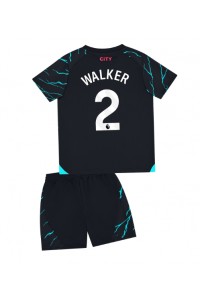 Fotbalové Dres Manchester City Kyle Walker #2 Dětské Třetí Oblečení 2023-24 Krátký Rukáv (+ trenýrky)